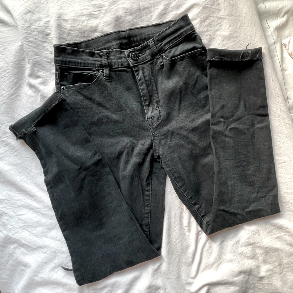BDG Skinny High Rise Ripped Black Jeans